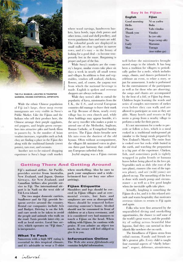 Elizabeth Hansen - Clips - Fiji--Cultural Crossroads of the Pacific page 3