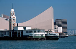 16-3-N Historic clock tower and moderrn Hong Kong Cultural Centre, Kowloon. © ADAMS / HANSEN STOCK PHOTOS