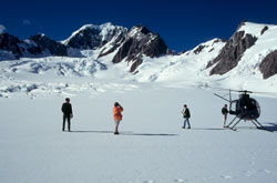 Flightseeing on Fox Glacier.  &copy; ADAMS / HANSEN STOCK PHOTOS
