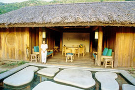 78-14-E    Entrance to spa, Evason Hideaway, Ninh Van Bay, Vietnam.  &copy; ADAMS / HANSEN STOCK PHOTOS