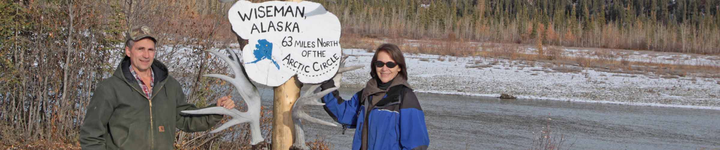 Richard and Elizabeth Hansen at the Artic Circle